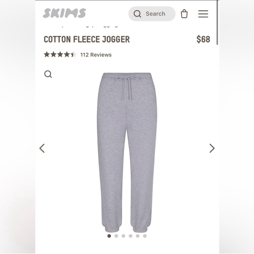 Skims cotton fleece joggers sweatpants